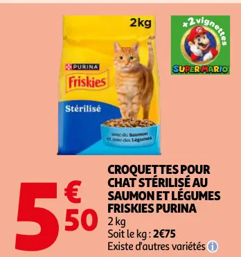 Promotie: Croquettes pour chat stérilisé au saumon et légumes
