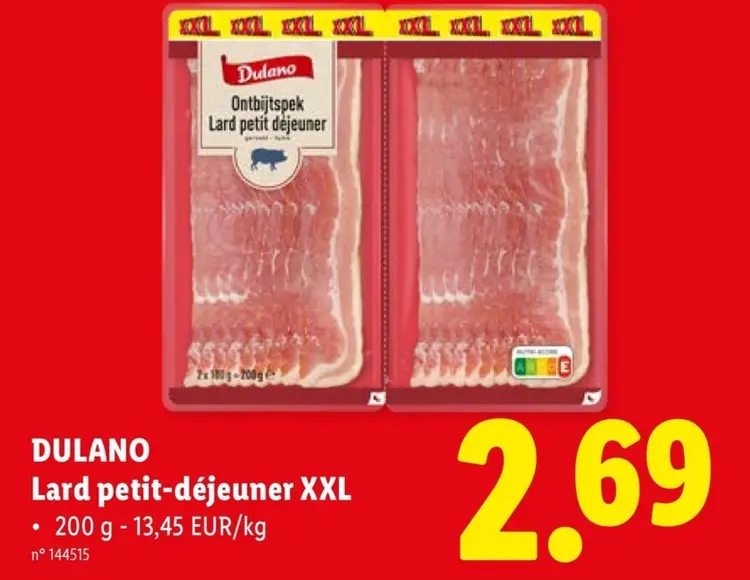 Offre: Lard petit-déjeuner XXL