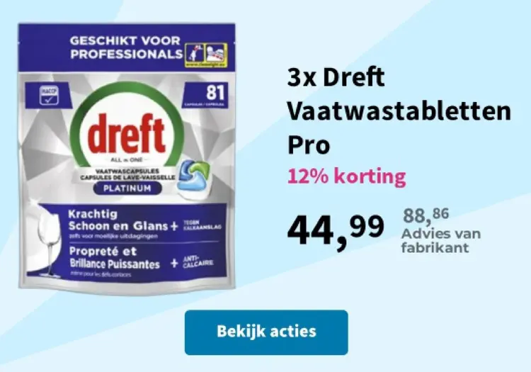 Aanbieding: Dreft Vaatwastabletten Pro