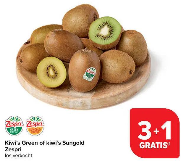 Aanbieding: Kiwi's Green of kiwi's Sungold