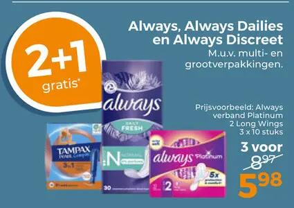 Aanbieding: Always, Always Dailies en Always Discreet