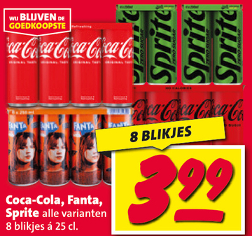 Aanbieding: Coca-Cola, Fanta, Sprite