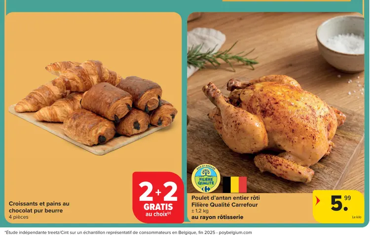Offre: Poulet d'antan entier rôti