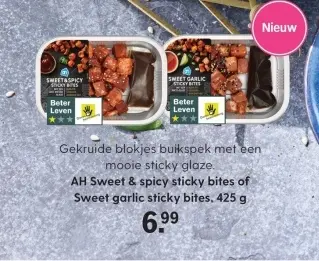 Aanbieding: AH Sweet & spicy sticky bites of Sweet garlic sticky bites