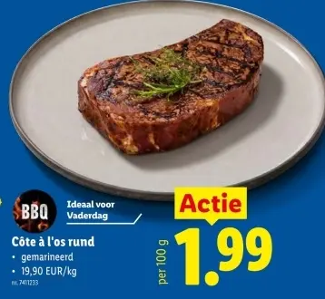 Promotie: Côte à l'os rund