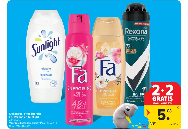Promotie: Douchegel of deodorant