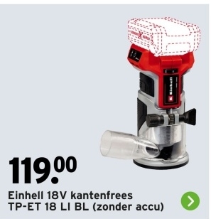 Aanbieding: 18V kantenfrees TP-ET 18 LI BL