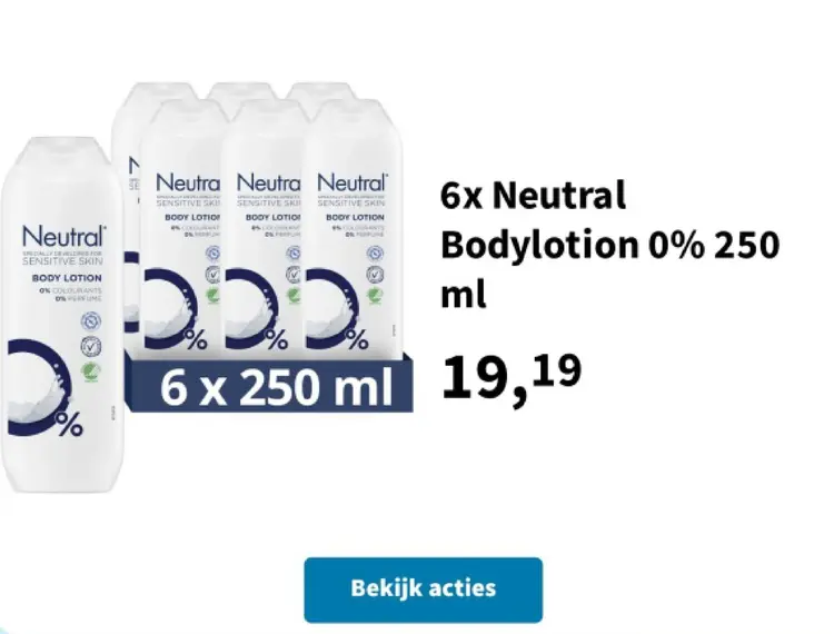 Aanbieding: Bodylotion 0% 250 ml