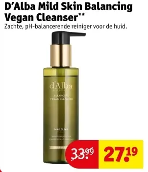 Aanbieding: D'Alba Mild Skin Balancing Vegan Cleanser