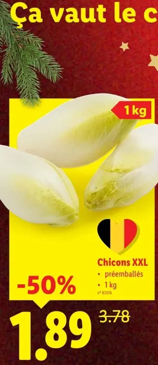 Offre: Chicons XXL