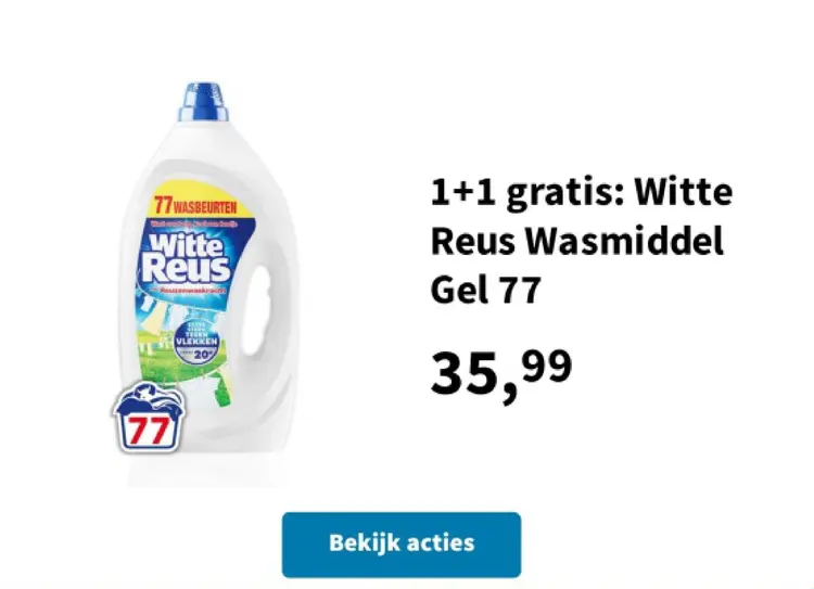 Aanbieding: Witte Reus Wasmiddel Gel