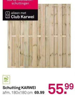 Aanbieding: Schutting KARWEI
