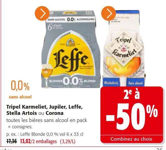 Offre: Leffe Blonde 0,0 % vol 6 x 33 cl