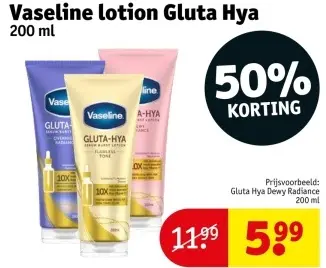 Promotie: Vaseline lotion Gluta Hya