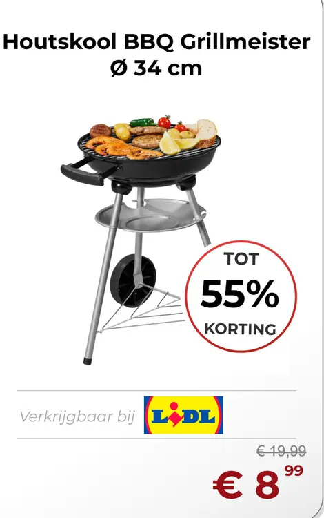 Aanbieding: Houtskool BBQ Grillmeister
