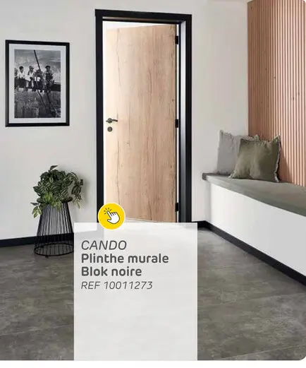 Offre: Plinthe murale cando blok noire 58x18mm