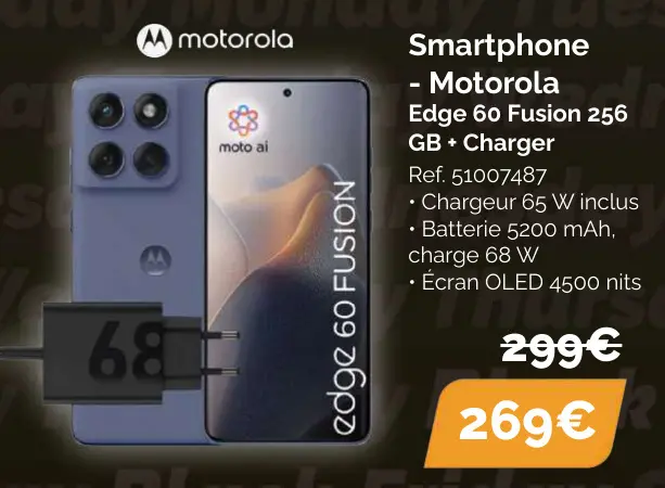 Offre: Smartphone Motorola Edge 60 Fusion