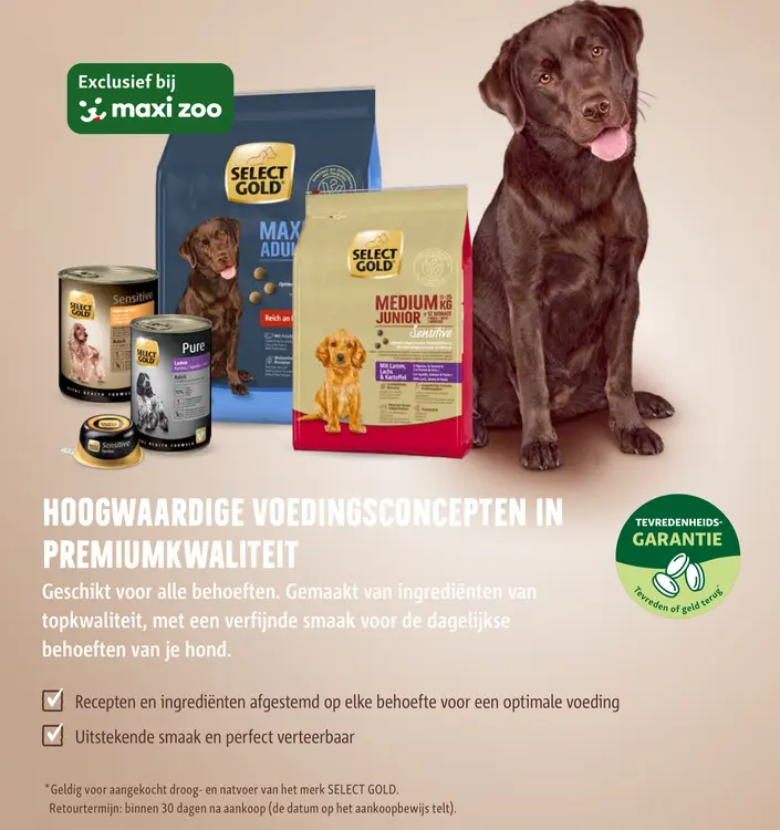 Aanbieding: SELECT GOLD hondenvoer