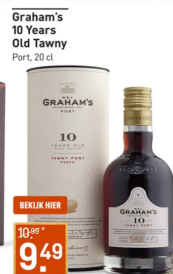 Aanbieding: Graham's 10 Years Old Tawny 20CL