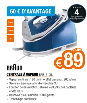 Offre: Centrale à vapeur bris1512bl