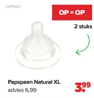 Promotie: Papspeen Natural XL