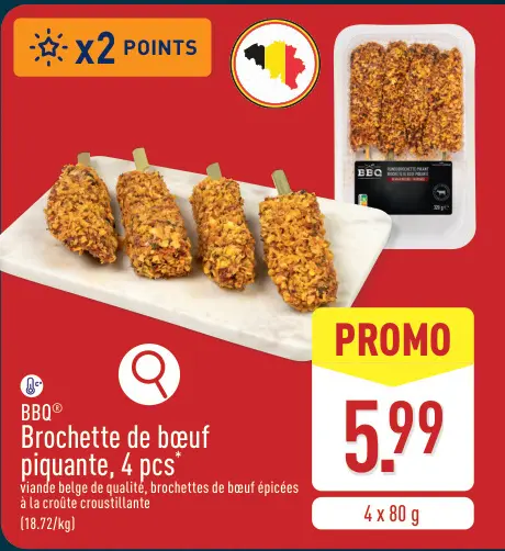 Offre: Brochette de bœuf piquante