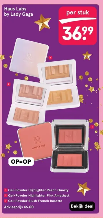 Aanbieding: Gel-Powder Highlighter Peach Quarty Gel-Powde
