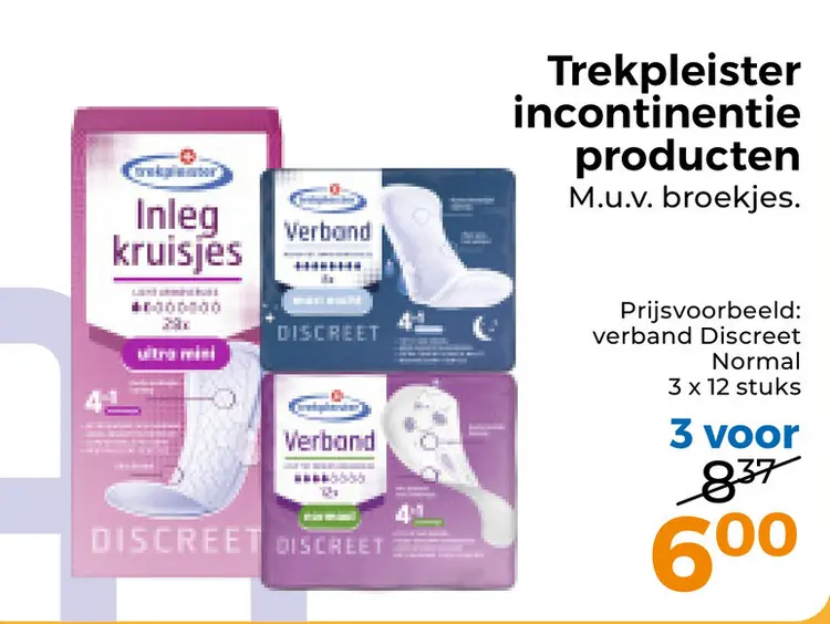 Aanbieding: incontinentie producten