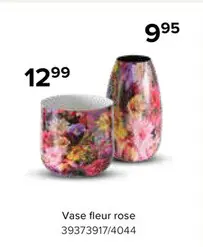 Offre: Vase fleur rose