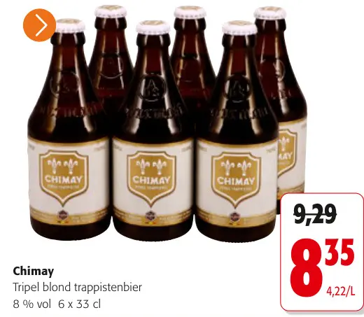 Promotie: Chimay Tripel blond trappistenbier