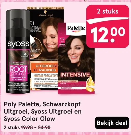 Aanbieding: Poly Palette, Schwarzkopf Uitgroei, Syoss Uit