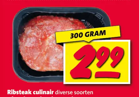 Aanbieding: Ribsteak culinair