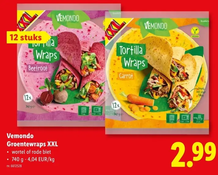 Aanbieding: Groentewraps XXL