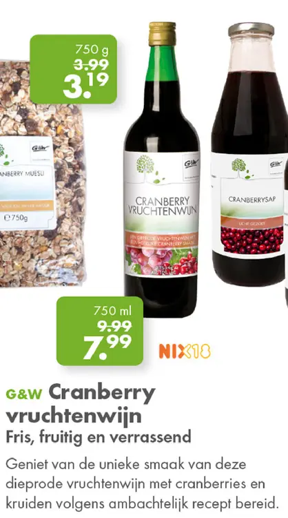 Aanbieding: Cranberry vruchtenwijn