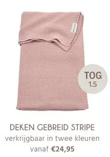 Aanbieding: Deken gebreid stripe