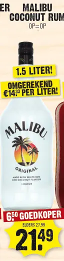 Aanbieding: Malibu coconut rum 
