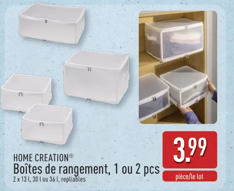 Offre: Boîtes de rangement