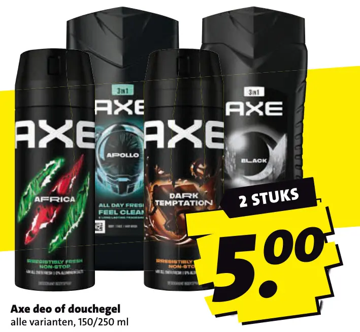 Aanbieding: Axe deo of douchegel