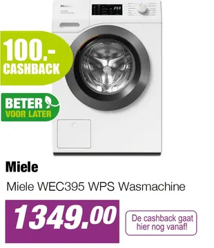 Aanbieding: Miele WEC395 WPS Wasmachine