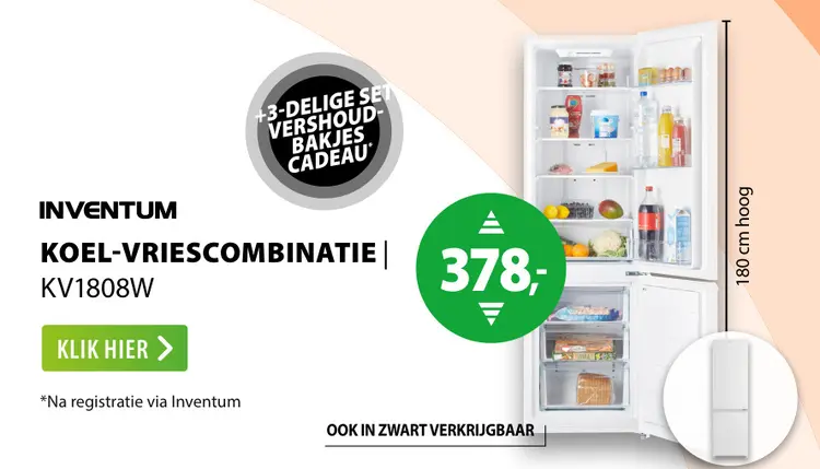Aanbieding: Koel-vriescombinatie kv1808w
