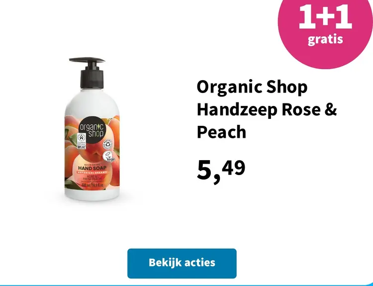 Aanbieding: Organic Shop Handzeep Rose & Peach