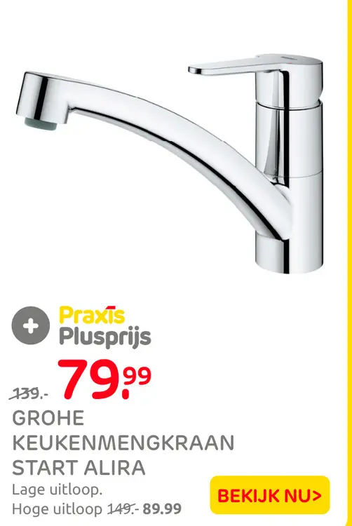 Aanbieding: Grohe keukenmengkraan start alira