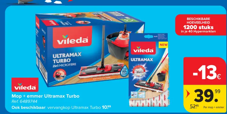 Promotie: Mop + emmer Ultramax Turbo