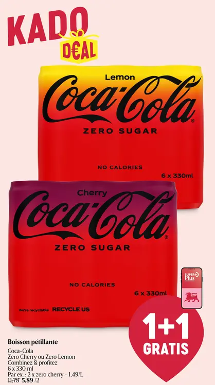 Offre: Coca-Cola Zero Cherry ou Zero Lemon