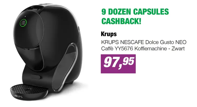 Aanbieding: KRUPS NESCAFE Dolce Gusto NEO Caffè YY5676 Koffiemachine - Zwart