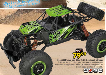 Aanbieding: Taiyo Iron Claw 1:8 RC 4x4 rock climber