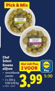 Promotie: Groene olijven