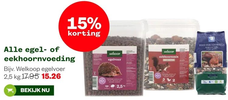 Aanbieding: Egel- of eekhoornvoeding
