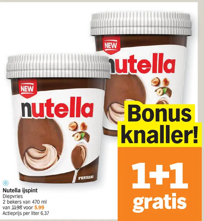 Promotie: Nutella ijspint