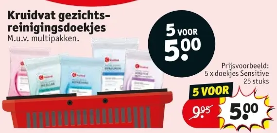 Promotie: Kruidvat gezichtsreinigingsdoekjes